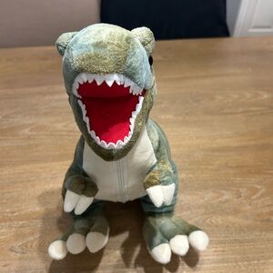 Prextex T-Rex Dinosaur Plush Stuffed Animal Set with Tummy Zip Carrier 5 Babies